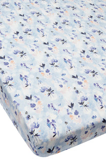 Loulou Lollipop Fitted Crib Sheet | Ink Floral