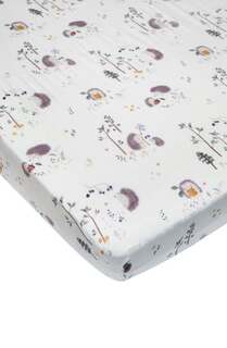 Loulou Lollipop Fitted Crib Sheet | Hedgehogs