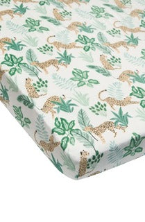 Loulou Lollipop Fitted Crib Sheet | Tropical Jungle