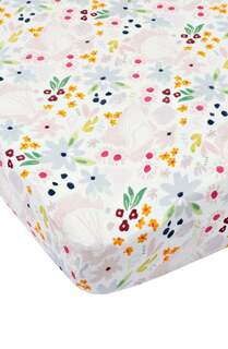 Loulou Lollipop Fitted Crib Sheet | Shell Floral