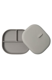 Loulou Lollipop Silicone Divided Plate with Lid | Grey