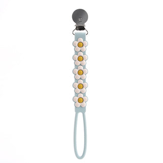 Loulou Lollipop Beadless Pacifier Clip | Daisy Blue