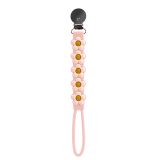 Loulou Lollipop Beadless Pacifier Clip | Daisy Pink