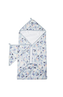 Loulou Lollipop Hooded Towel Set | Ink Floral