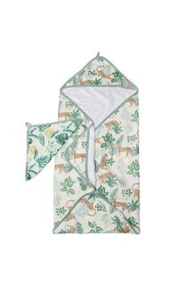 Loulou Lollipop Hooded Towel Set | Tropical Jungle