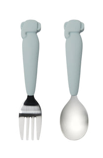 Loulou Lollipop Spoon & Fork Set | Elephant