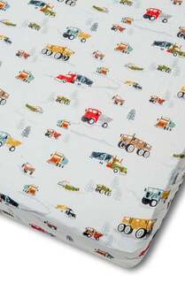 Loulou Lollipop Fitted Crib Sheet | Happy Trucks