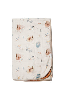 Loulou Lollipop Muslin Quilt Blanket | Cozy Forest