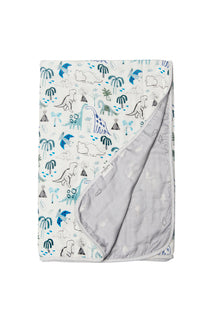 Loulou Lollipop Muslin Quilt Blanket | Dinosaurs