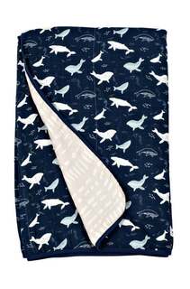 Loulou Lollipop Muslin Quilt Blanket | Whales