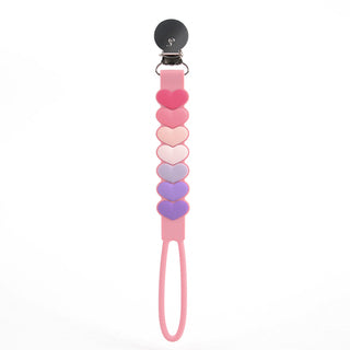 Loulou Lollipop Beadless Pacifier Clip | Sweetheart Pink