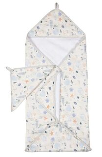 Loulou Lollipop Hooded Towel Set | Seashells