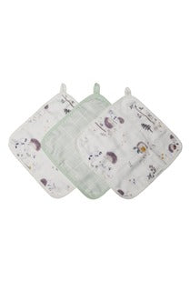 Loulou Lollipop Washcloths 3-pieces Set | Hedgehogs