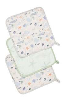Loulou Lollipop Washcloth 3-pieces Set | Seashells