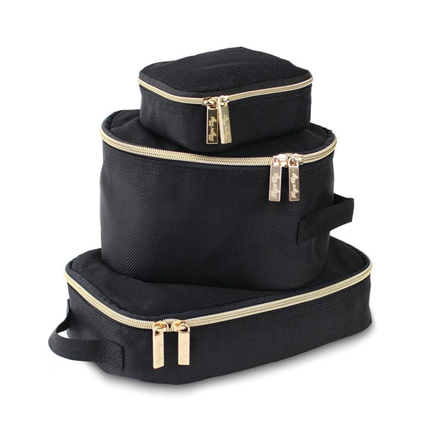 Itzy Ritzy - *NEW* Black & Gold Packing Cubes (Pack of 3)