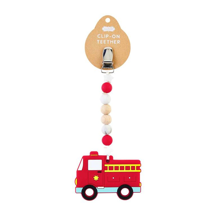 Fire Truck Clip on Teether