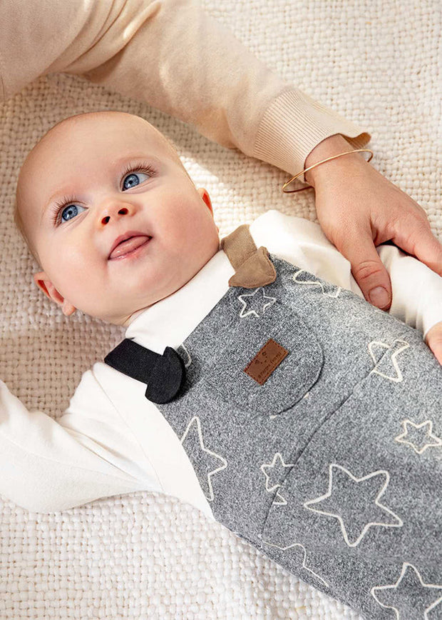 Mayoral Star Suspender W/Shirt Grey
