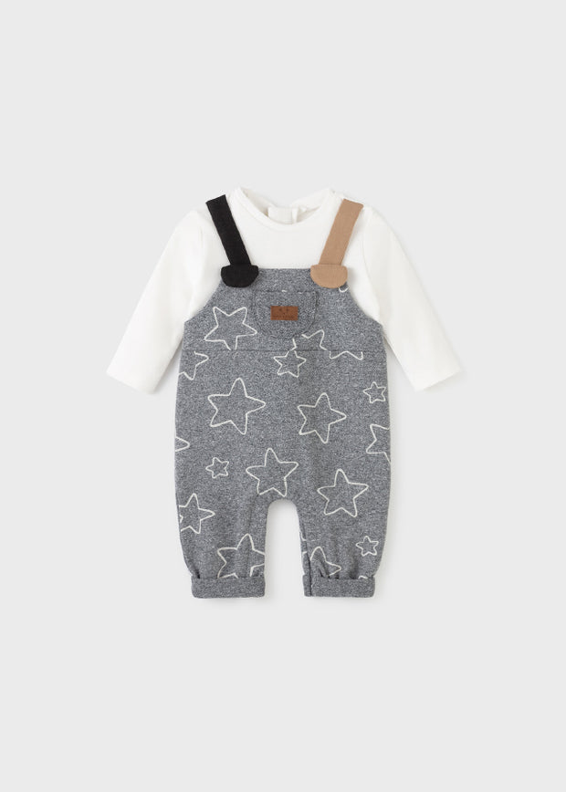 Mayoral Star Suspender W/Shirt Grey