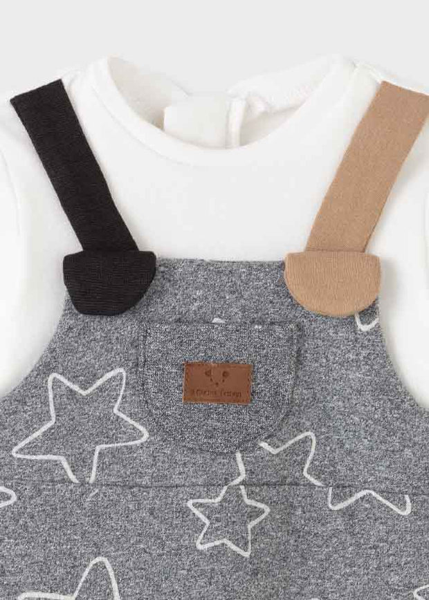 Mayoral Star Suspender W/Shirt Grey