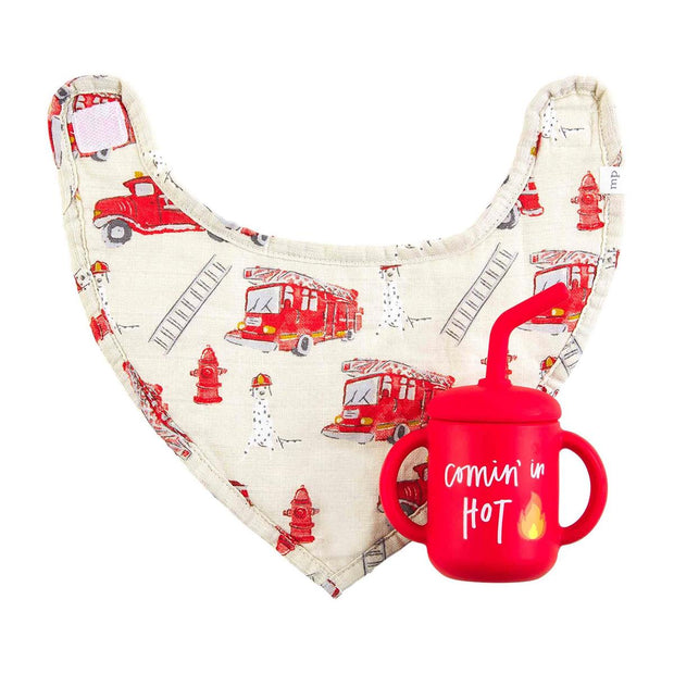 Silicone Cup & Bib Set