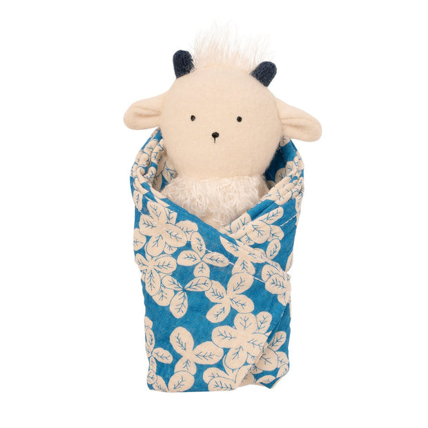 Manhattan Toy Goat Rattle + Burp Cloth