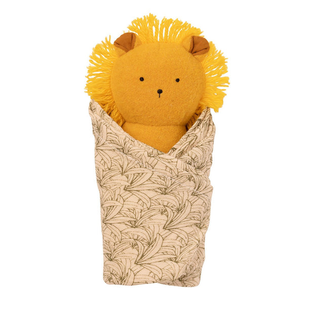 Manhattan Toy Lion Rattle + Burp Cloth