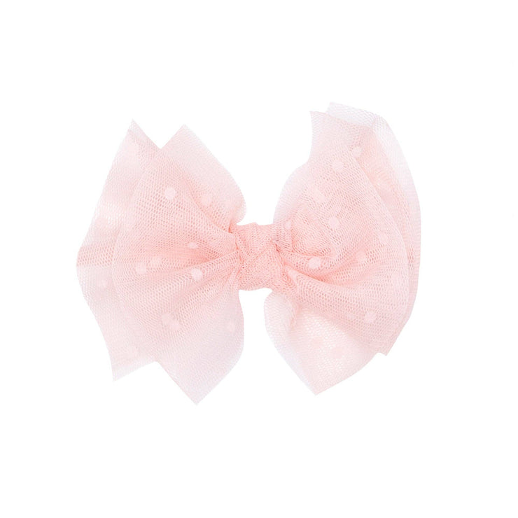 TULLE FAB CLIP: rose quartz