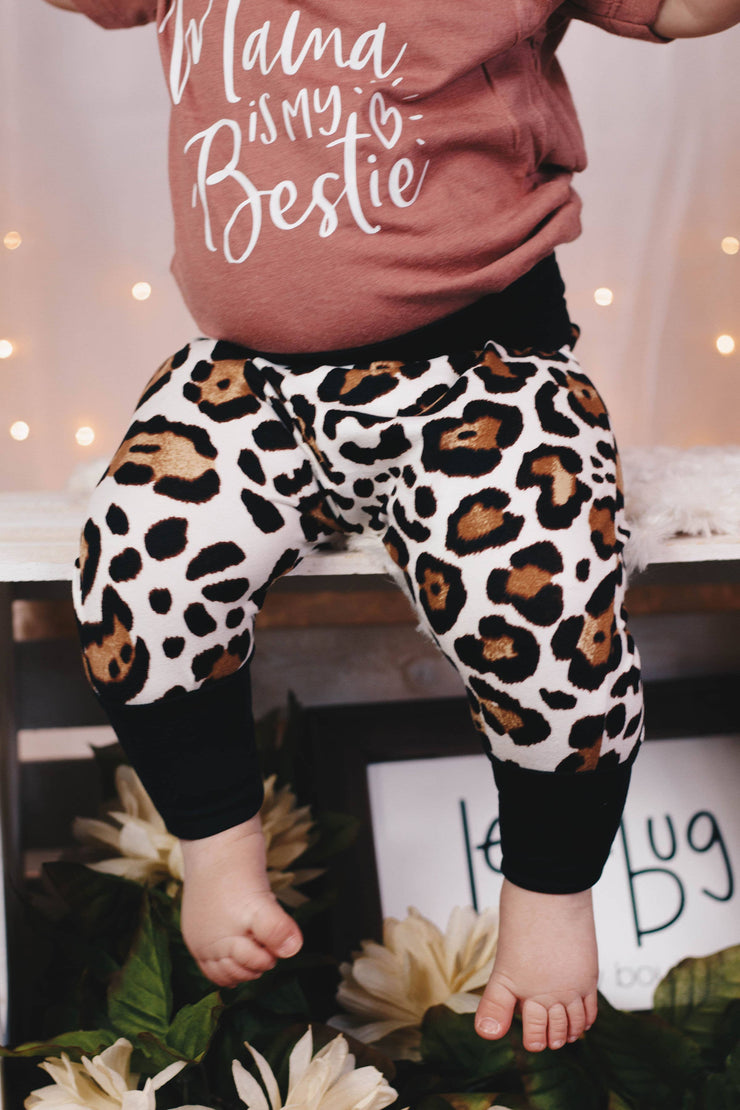 Ivory Cheetah Harem Baby Pants: 9m