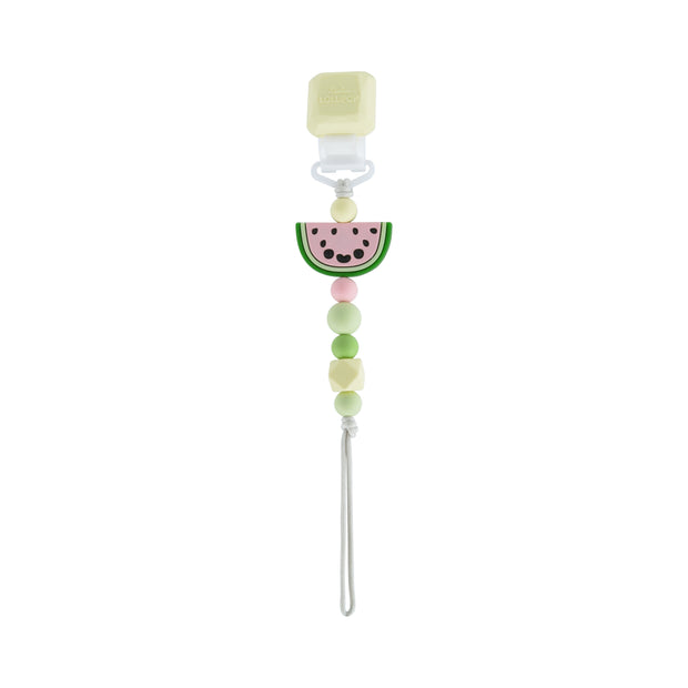 Loulou Lollipop Darling Pacifier Clip | Watermelon