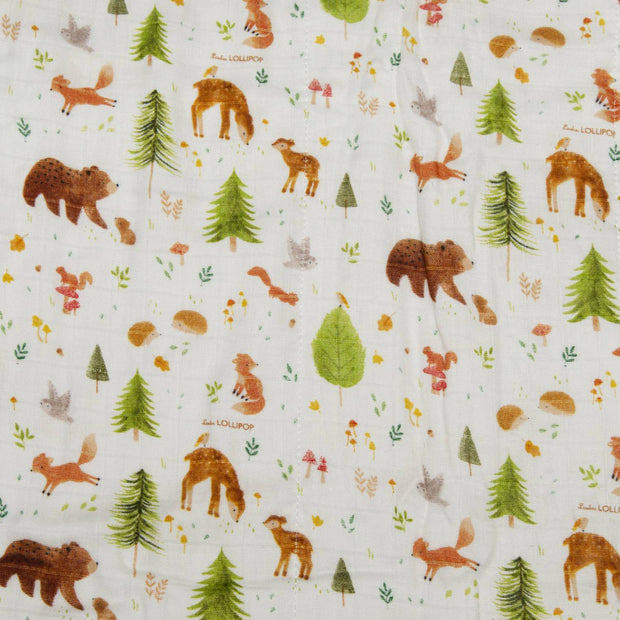 Loulou Lollipop Muslin Quilt Blanket | Forest Friends