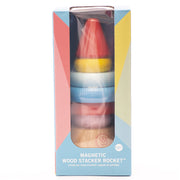 Manhattan Toy Magnetic Wood Stacker Rocket