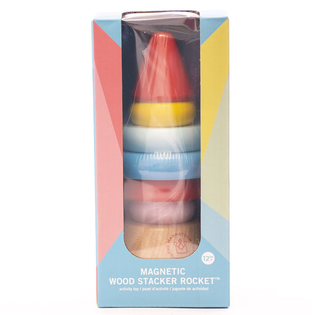 Manhattan Toy Magnetic Wood Stacker Rocket