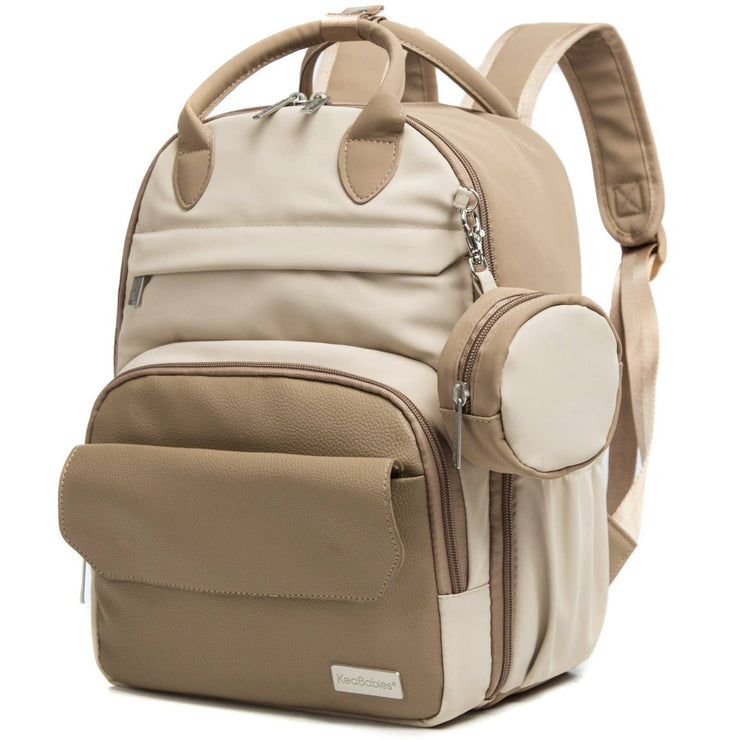 KeaBabies PLAY Diaper Bag Backpack (Latte)