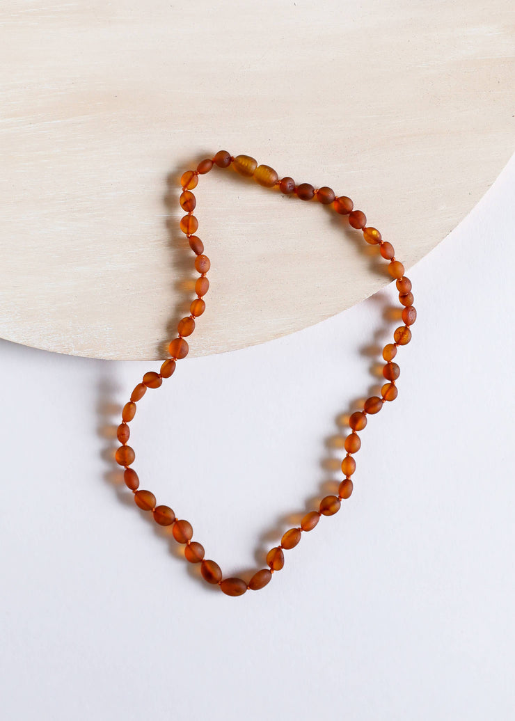 Raw Cognac : Classic Amber Necklace