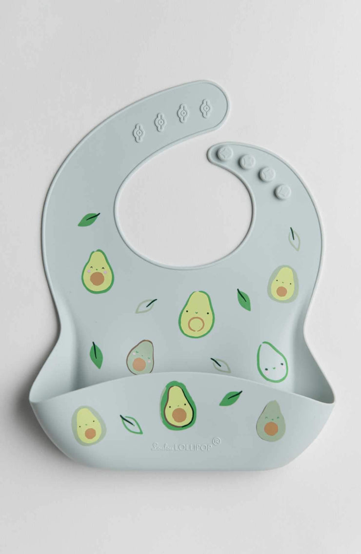 Loulou Lollipop Silicone Bib | Avocado