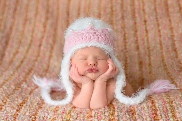 Cream Princess Crocheted Handmade Heirloom Baby Gift Hat
