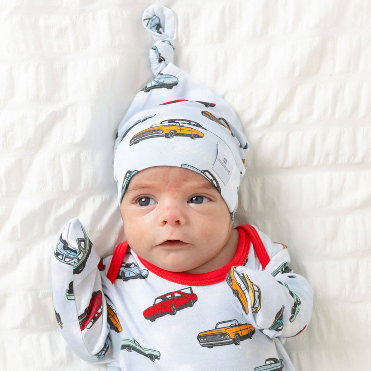 Vintage Cars Top Knot Hat