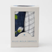 Little Unicorn Deluxe Muslin Swaddle Blanket Set | White Anemone