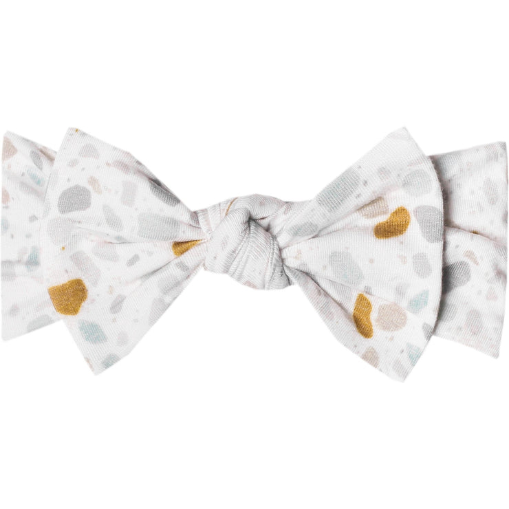 Copper Pearl Knit Headband Bow | Arlo