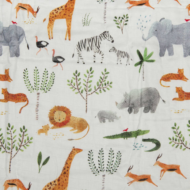 Loulou Lollipop Muslin Quilt Blanket | Safari Jungle