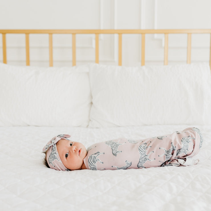 Copper Pearl Knit Headband Bow | Zella