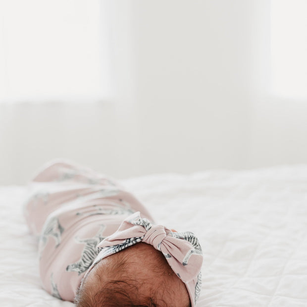 Copper Pearl Knit Headband Bow | Zella