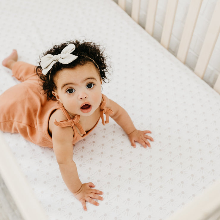 Copper Pearl Premium Knit Fitted Crib Sheet | Shine