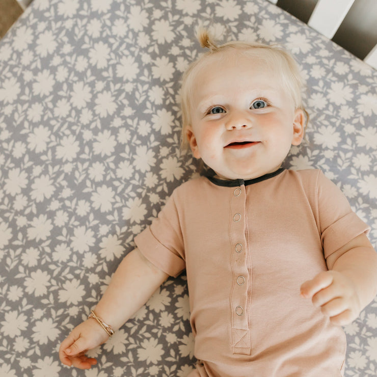 Copper Pearl Premium Knit Fitted Crib Sheet | Lacie