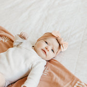 Copper Pearl Knit Headband Bow | Mesa