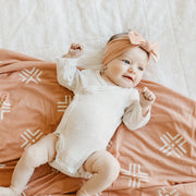 Copper Pearl Knit Headband Bow | Mesa