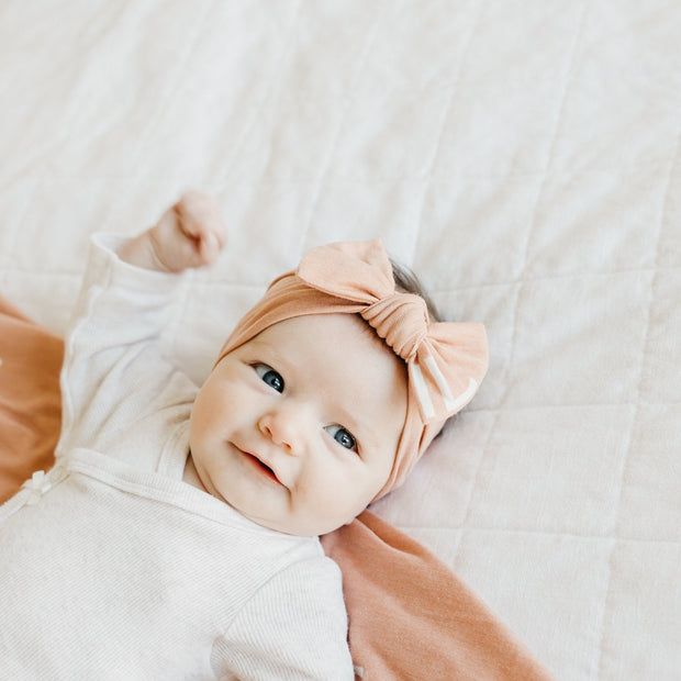Copper Pearl Knit Headband Bow | Mesa