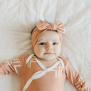 Copper Pearl Knit Headband Bow | Mesa