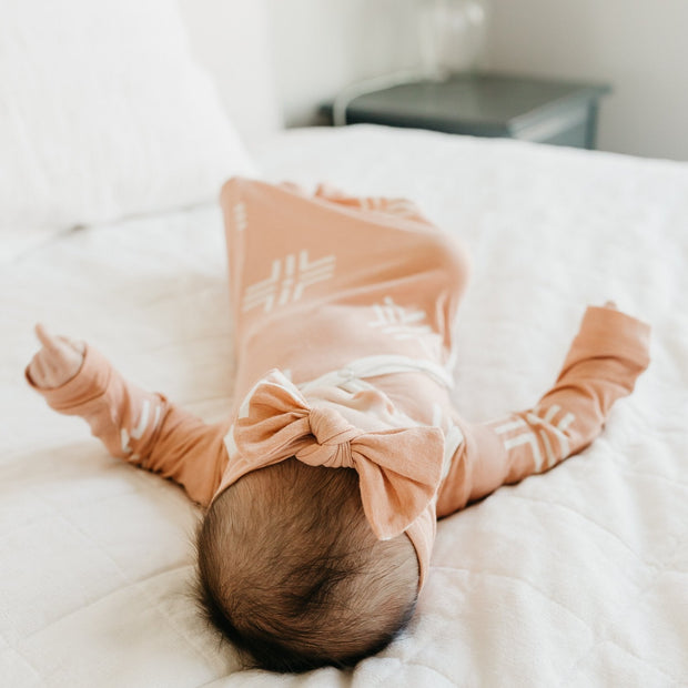 Copper Pearl Knit Headband Bow | Mesa