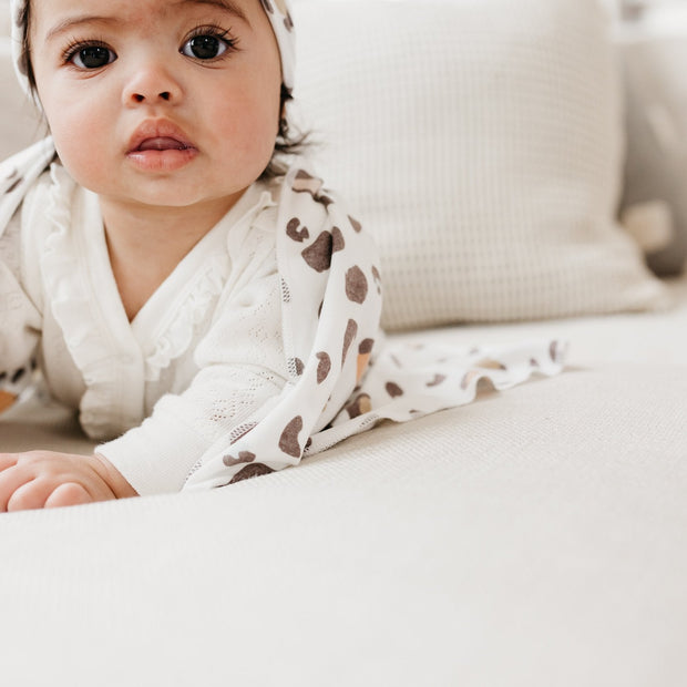 Copper Pearl Knit Headband Bow | Millie